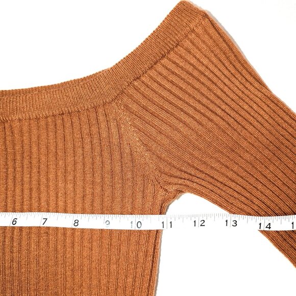 House of Harlow 1960 X Revolve | Dove Rib Sweater in Rust Orange Brown | Medium - Picture 10 of 11